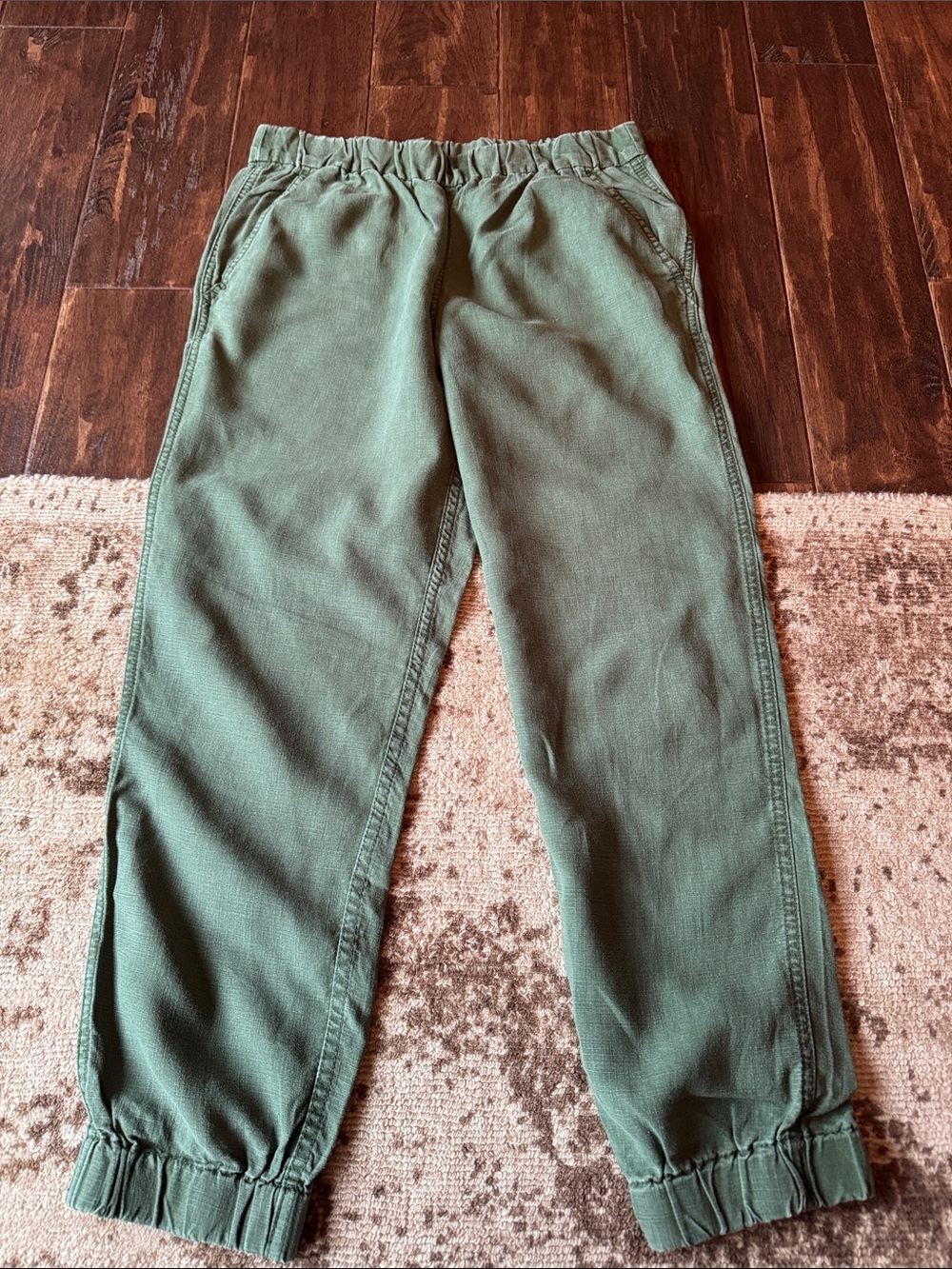 J. Crew Olive Green Elastic Waist Pants